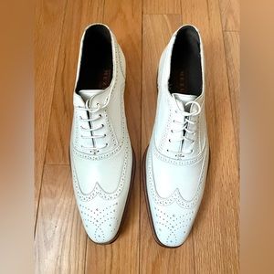 Mezlan Lace Up White Shoes, Men’s Size 8M